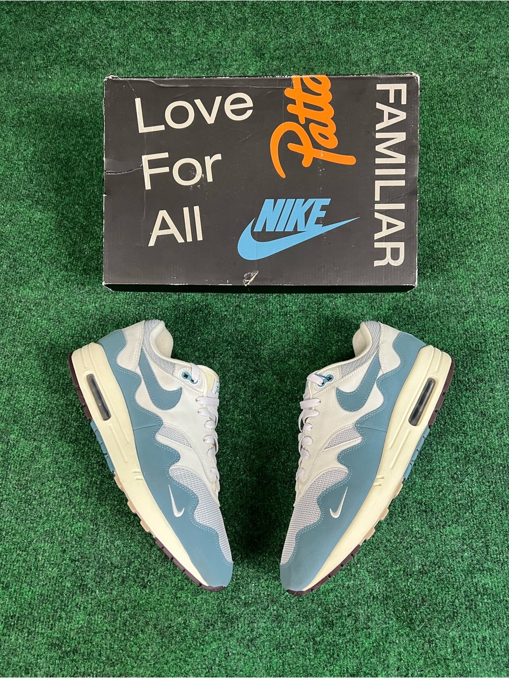 Nike Air Max 1 Metallic Blue/Patta Waves/Aqua 
Size 12.5